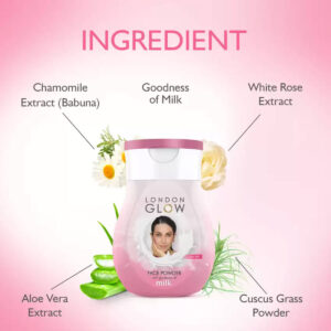London Glow Milk Protien Face Powder with SPF