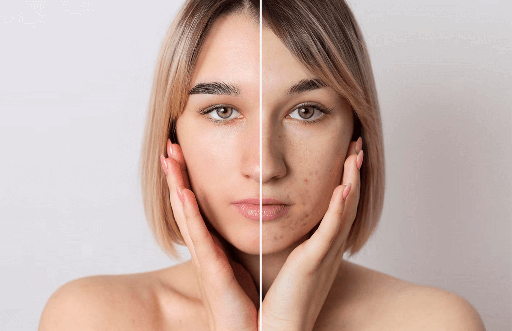 Acne Before and After